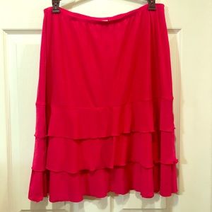 Pink skirt with ruffle